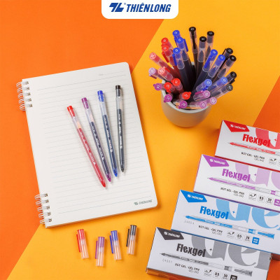 Combo 5/10/20 Bút gel Thiên Long mực khô nhanh,nét viết êm mượt Flexgel ngòi 0.5mm phù hợp cho học sinh,sinh viên GEL-042
