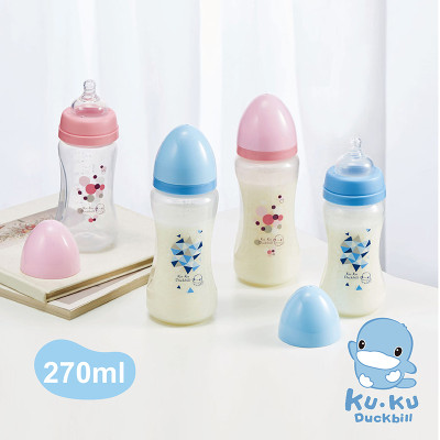 BÌNH SỮA CỔ RỘNG CHO BÉ NHỰA PP KUKU - DUNG TÍCH 270ML/360ML