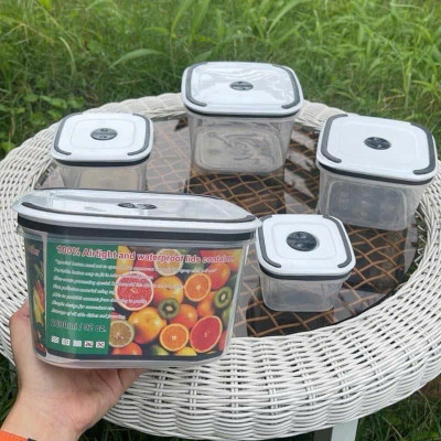 Bộ 5 Hộp Đựng Thực Phẩm, Hộp Bảo Quản Đồ Ăn Rau Củ Vuông -Tròn- Chữ nhật Siêu Tiện Lợi - Hàng Chính Hãng MINIIN