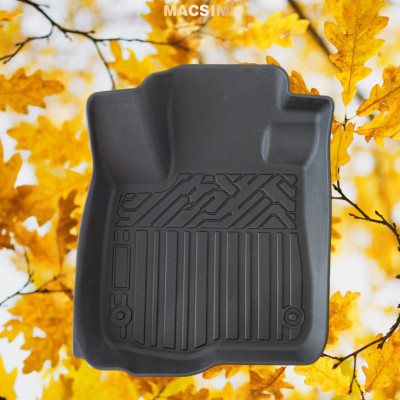 Thảm lót sàn xe ô tô Honda CRV 2023+ (3 hàng ghế sd) Nhãn hiệu Macsim chất liệu nhựa TPE cao cấp màu đen