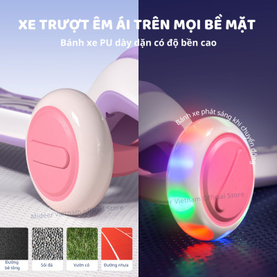 Xe Trượt Scooter Mideer Cao Cấp  gấp gọn có ghế ngồi cho bé