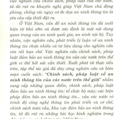 Chính Sách, Pháp Luật Về An Ninh Thông Tin Của Các Nước Trên Thế Giới