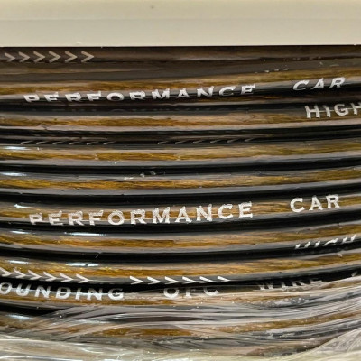 Dây Đồng 8GA 10GA bọc lưới da rắn màu đỏ và đen chuyên dụng nguồn âm thanh ô tô chống mòn đứt gãy độ sub gầm