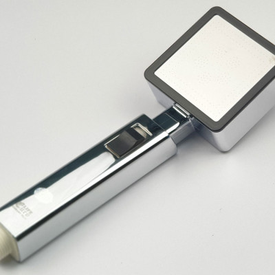 Bộ tay dây sen siêu tăng áp vuông Eurolife EL-113SH (Trắng bạc)