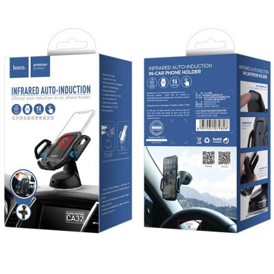 Giá đỡ điện thoại tích hợp đặt Taplo Ô Tô, lắp cửa gió điều hòa thiết kế cảm biến tự động đóng mở Hoco CA32 - Hàng chính hãng