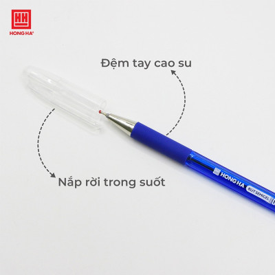 Bút Semi-gel Hồng Hà HH-408 đầu ngòi 0.5mm cho nét viết êm, trơn - 2472