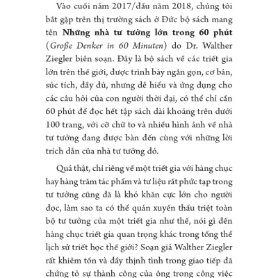 Những Nhà Tư Tưởng Lớn - Descartes Trong 60 Phút - Vanlangbooks