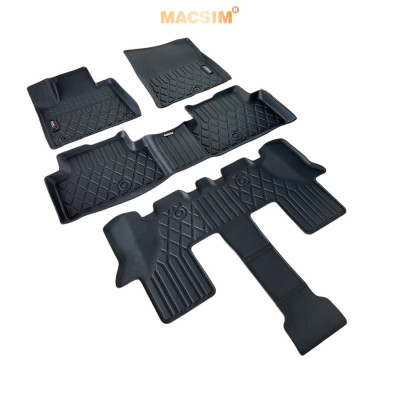 Thảm lót sàn xe ô tô Kia Sorento 2021+ (3 hàng ghế)Nhãn hiệu Macsim chất liệu nhựa TPE cao cấp màu đen