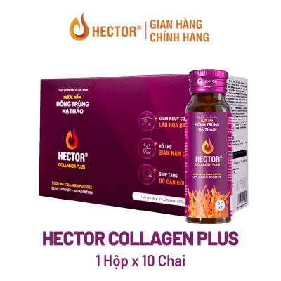 Nước Nấm Đông trùng hạ thảo Hector Collagen Plus hỗ trợ làm mờ thâm nám, bổ sung collagen