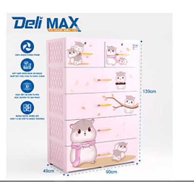 Tủ nhựa 5 tầng Qui Phúc D