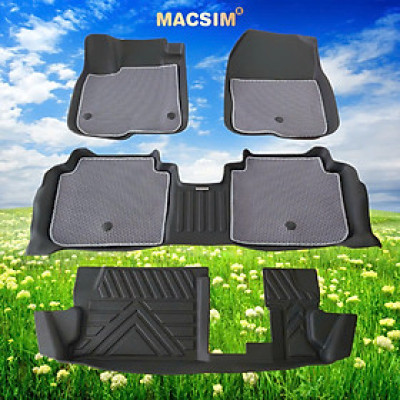 Thảm 2 lớp (sd3) dạng lưới lục giác cho Honda CRV 2024+(ghi) bề mặt cao su siêu sạch nhãn hiệu Macsim