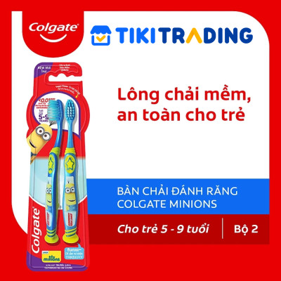 Bộ đôi bàn chải trẻ em Colgate Minion 5-9 tuổi