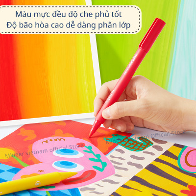 Bút đánh dấu màu dạ nước Mideer Acrylic Markers, Bút nhớ highlight cho bé 