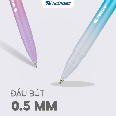 Combo 20 Bút gel xóa được Mazzic ngòi 0.5mm mực xanh/đen/tím có gôm tẩy chuyên dụng trên thân Thiên Long GELE-006