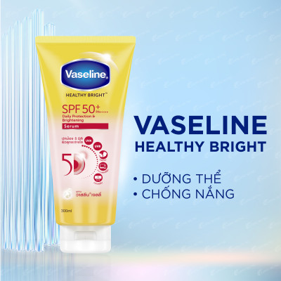 Tinh chất dưỡng thể chống nắng Vaseline Healthy Bright SPF 50+ PA++++ (30ml/70ml/300ml) - Hàng chính hãng