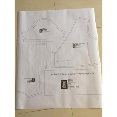 Rập giấy A0 mã R429 - đầm bé (BẢN VẼ)