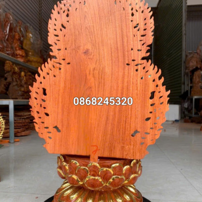 Bộ tượng thất phật được sư bằng gỗ hương đá kt cao 40×20cm +lá chắn hào quang cao tổng 54cm 
