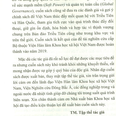 Quan Hệ Của Việt Nam Với Hai Quốc Gia Trên Bán Đảo Triều Tiên (Sách chuyên khảo)