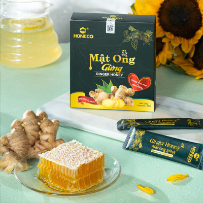 Mật ong Gừng HONECO 15 gói x 15g
