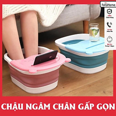 Bồn Ngâm Chân, Chậu Ngâm Châniệt Tẩy Tế Bào Chết Gấp Gọn Tiện Dụng Bằng Silicon Cao Cấp Giao Màu Ngẫu Nhiên