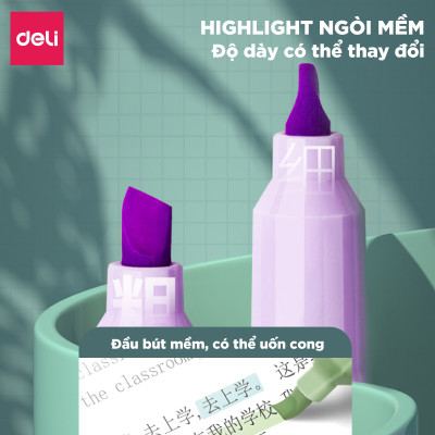 Set 6 Chiếc Bút Highlight Đánh Dấu Nhớ Dòng 6 Màu Cute Đánh Dấu Dạ Quang Take Note Ghi Chú Deli Bảng Màu Pastel Macaron