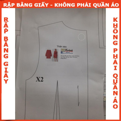 Rập giấy đầm tay loe mã 1215 (BẢN VẼ)