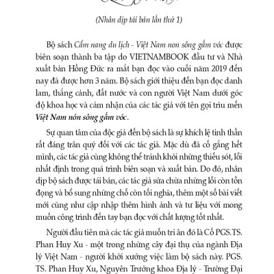 Cẩm nang du lịch: Việt Nam Non Sông Gấm Vóc - Miền Nam (Tái bản có sửa chữa, bổ sung)