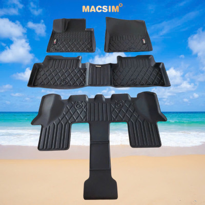 Thảm lót sàn xe ô tô Kia Sorento 2021+ (3 hàng ghế)Nhãn hiệu Macsim chất liệu nhựa TPE cao cấp màu đen