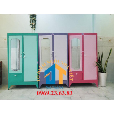Tủ sắt quần áo ngang 0.9m cao 1m8