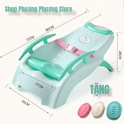 ✅ Ghế nằm gội đầu cho bé có tay vịn ĐẠI tặng kèm HỘP ĐỰNG XÀ BÔNG