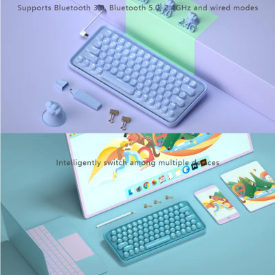 Bàn phím cơ không dây Rapoo Ralemo Pre 5 RA | Kết nối Bluetooth / Wireless 2.4ghz | Pin 4000mAh | Bảo hành 1 năm | Hàng Chính Hãng