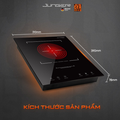 Bếp đơn hồng ngoại Junger MT-92 2200W Không kén nồi Hàng Chính Hãng Bảo Hành 12 Tháng