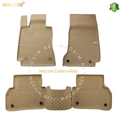 Thảm lót sàn ô tô nhựa TPE Silicon Mercedes C Series W204 2007-2014 Beige Nhãn hiệu Macsim