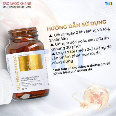 Combo 2 hộp Viên uống Sắc Ngọc Khang Vi Tảo Lục (60 viên) giúp trẻ hóa làn da xua tan vết nám, hỗ trợ cân bằng nội tiết tố, bổ huyết, điều kinh, cho làn da sáng khỏe từ bên trong