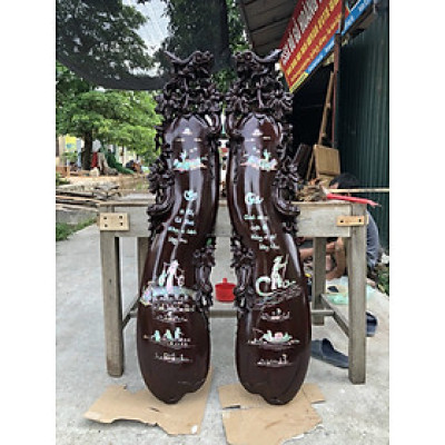 Trang câu đối cha mẹ hình quả chuối kích thước 28×127×4cm