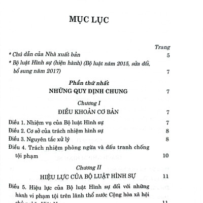 Bộ luật Hình sự (Hiện hành) (Bộ luật năm 2015, sửa đổi, bổ sung năm 2017)