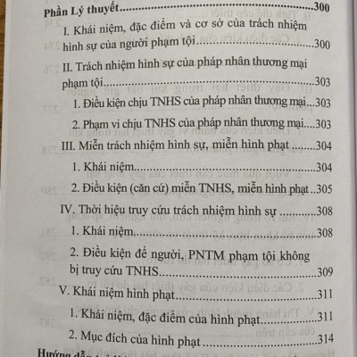 Hướng dẫn môn học Luật Hình Sự  -Tập 1 - Phần Chung 