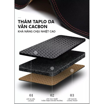 Thảm Taplo Da Vân Carbon - Xe TOYOTA Cross- Hàng chuẩn loại 1
