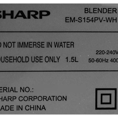 EM-S154PV-WH - MÁY XAY SINH TỐ SHARP EM-S154PV-WH - Hàng chính hãng
