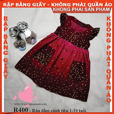 Rập đầm cánh tiên cho bé - Rập giấy A0 mã R400 (BẢN VẼ)