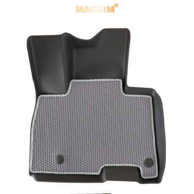 Thảm ô tô sd3 2 lớp dạng lưới lục giác KIA Carnival 2022+ 7 chỗ (ghi) bề mặt cao su siêu sạch -nhãn hiệu Macsim