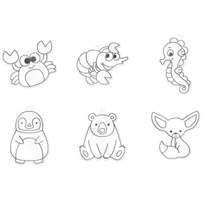 Hộp màu vẽ trang trí trên kính nhập khẩu Hàn Quốc AMOS Glass Deco Sundeco Animal SD10P6-A - Chủ đề Động Vật