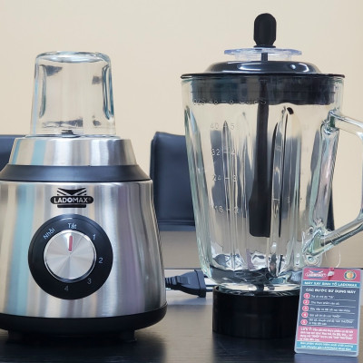 Máy xay sinh tố đa năng 2 cối LADOMAX HA-9168-2, công suất 650W mạnh mẽ, moto đồng-Hàng chính hãng