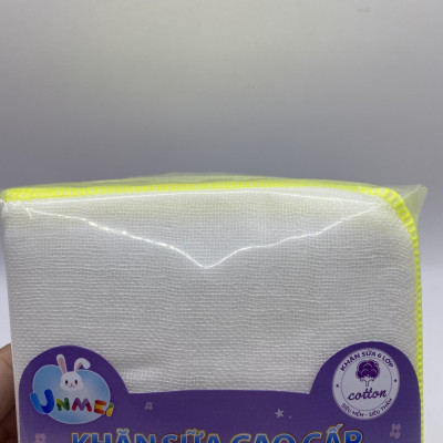 Khăn Sữa Unmei Xuất Nhật Cao Cấp 6 Lớp 100% Cotton Cho Bé Từ Sơ Sinh (Kích Thước 25x25cm) - Giao Mẫu Ngẫu Nhiên