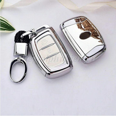 Ốp silicon bảo vệ chìa khóa xe Hyundai i10, Hyundai Elantra, Hyundai Tucson, Hyundai Santafe 2016-2018… kèm móc đeo INOX
