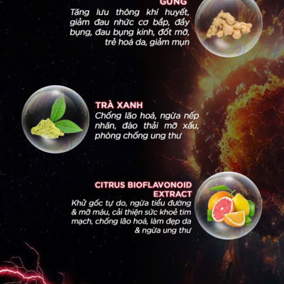 DMAXX thức uống bổ sung vitamin năng lượng không đường DAMODE 31 gói màu đỏ mỗi gói 2,2gr