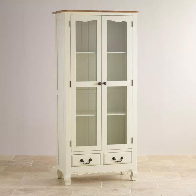 Tủ Trưng Bày 2 Cánh Kính Bella Gỗ Sồi Ibie LSD2BELO - Trắng (90 x 42 cm)