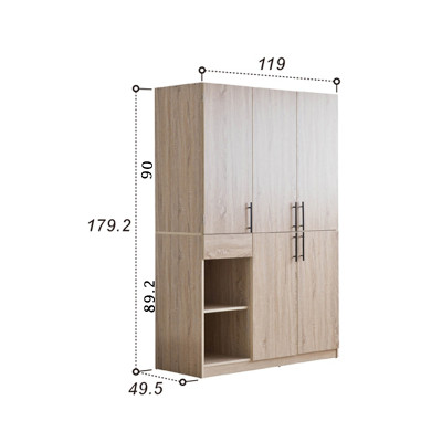 TỦ QUẦN ÁO HIỆN ĐẠI 5 CÁNH ECOFURNIX GT2121