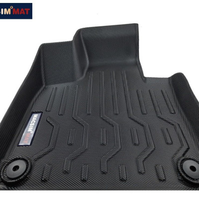 Thảm lót sàn xe ô tô Volvo XC90 2012 đến nay Nhãn hiệu Macsim chất liệu nhựa TPV cao cấp màu đen nhám (FDW-051)