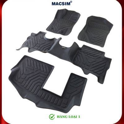 Thảm lót sàn xe ô tô Ford Everest 2022+ (sd) Nhãn hiệu Macsim chất liệu nhựa TPE cao cấp màu đen